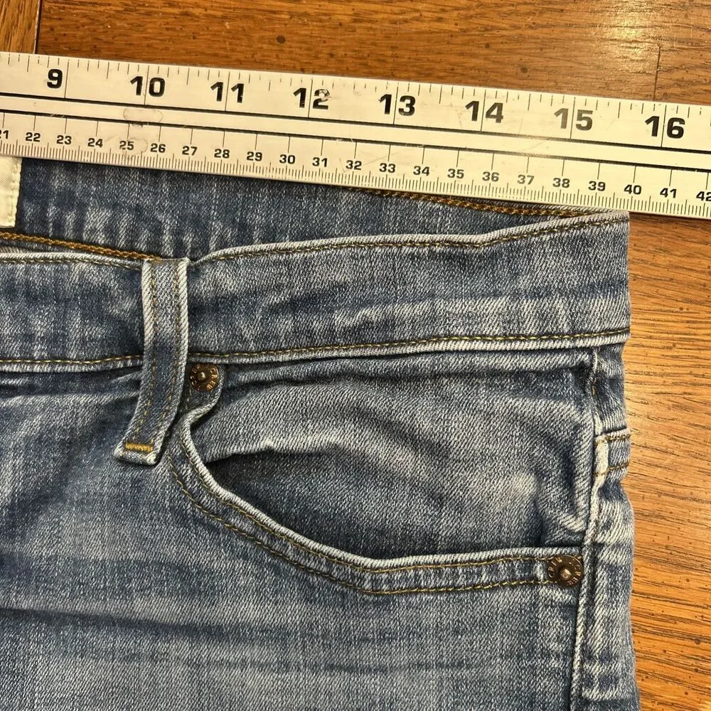 J. Crew Denim Roll Cuff Shorts Indigo Blue Sz 30 Mid Rise 3” Inseam $79 Western